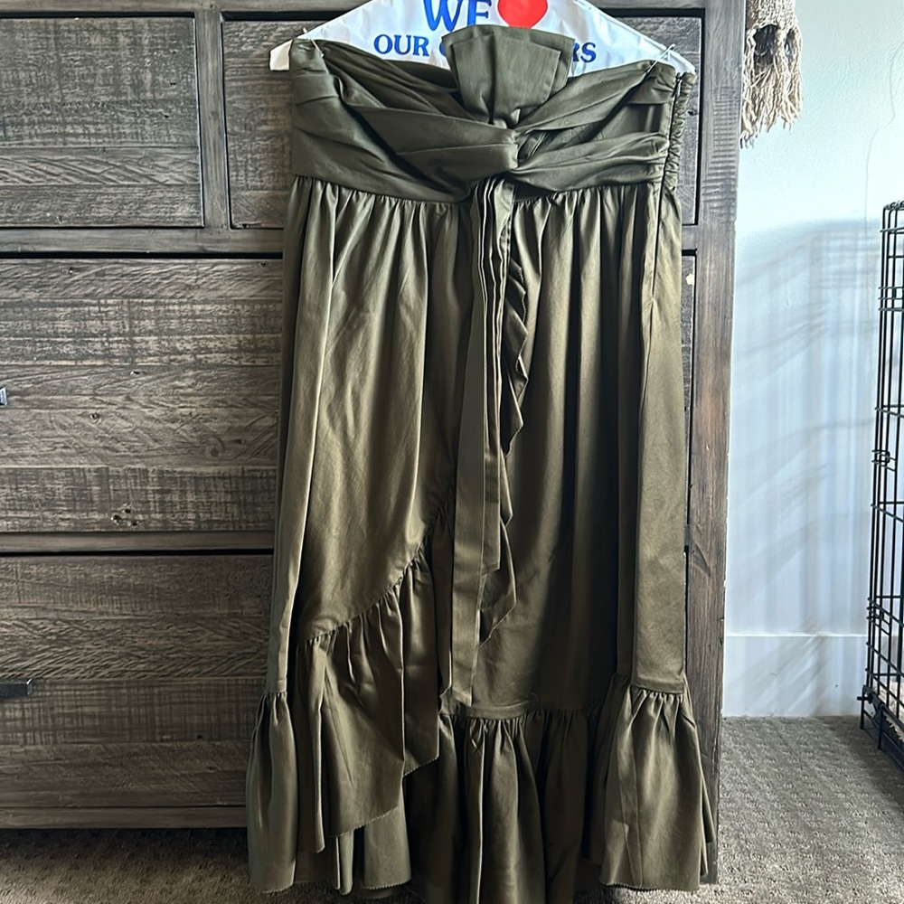 Diane Von Furstenberg Strapless green dress